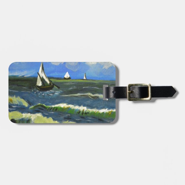 Étiquette À Bagage La mer à Saintes-Maries, Van Gogh (Devant horizontal)