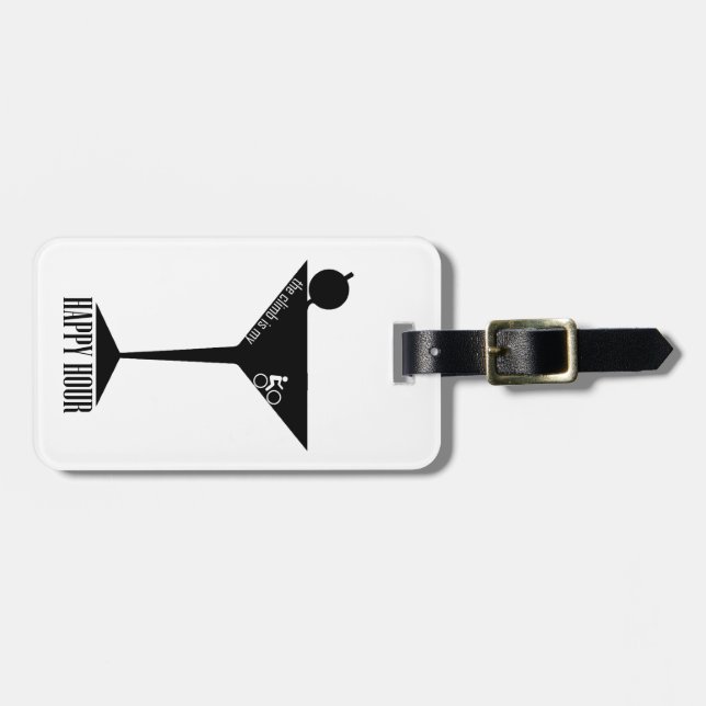 Étiquette À Bagage La Montée Est Mon Heureuse Heure (Devant horizontal)