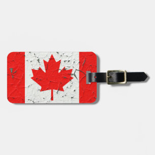 Étiquette À Bagage La peinture canadienne d'épluchage du CANADA de