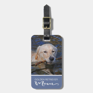 Étiquette À Bagage La photo de votre chien de maman de golden