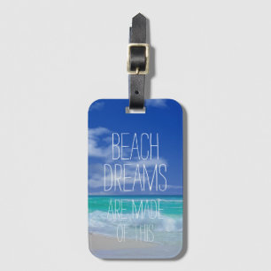 Étiquette À Bagage La plage rêve l'étiquette de sac avec l'insertion