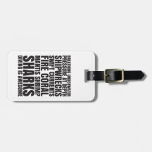 La plongée est étiquette impressionnante de bagage