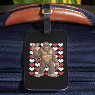 Étiquette À Bagage La Saint-Valentin Bigfoot Cœurs Drôles d'amour Sas