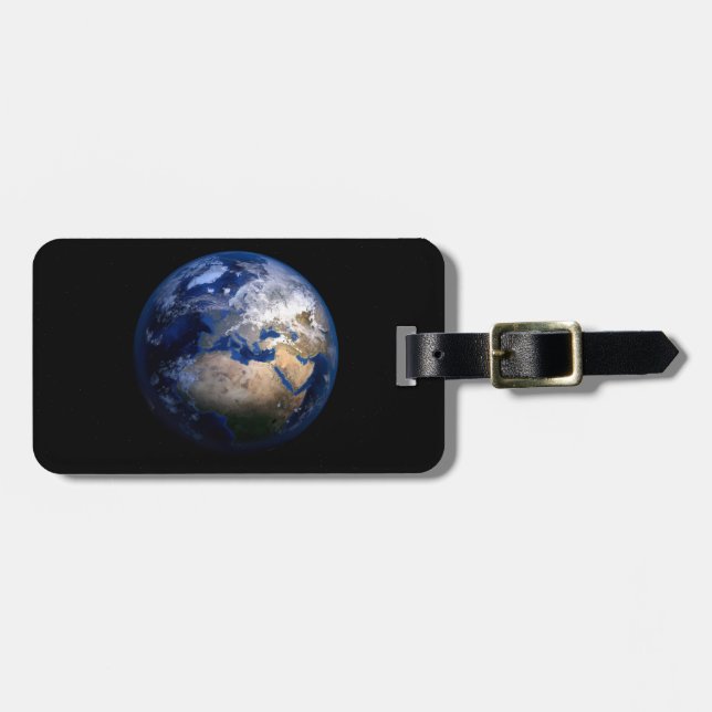 Étiquette À Bagage La Terre Bleue De L'Espace Inspiré Monde (Devant horizontal)