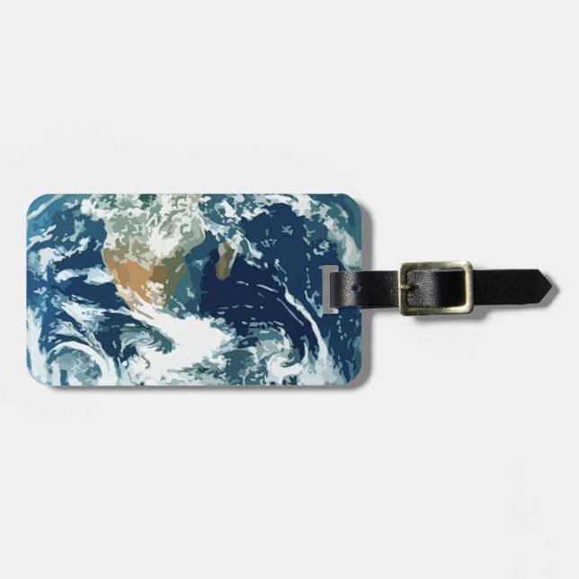 Étiquette À Bagage La terre de planète (Devant horizontal)