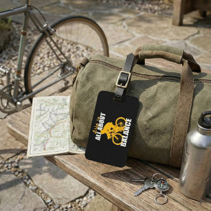 Étiquette À Bagage La vie est tout sur l'équilibre Cyclisme Motivatio