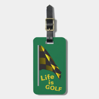 Étiquette À Bagage La vie est un drapeau de golf Bag personnalisé Bal