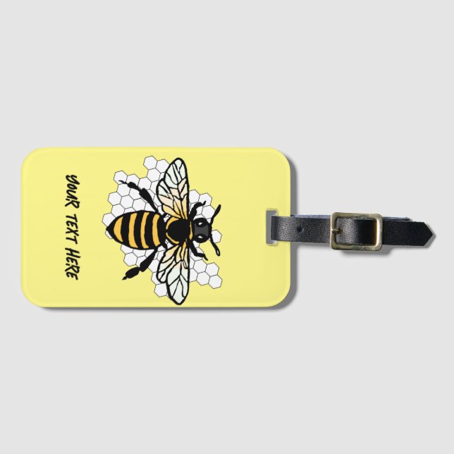 Étiquette À Bagage L'abeille (Devant Horizontal)