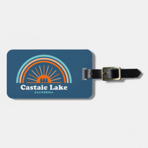 Étiquette À Bagage Lac Castaic Californie Arc-en-ciel