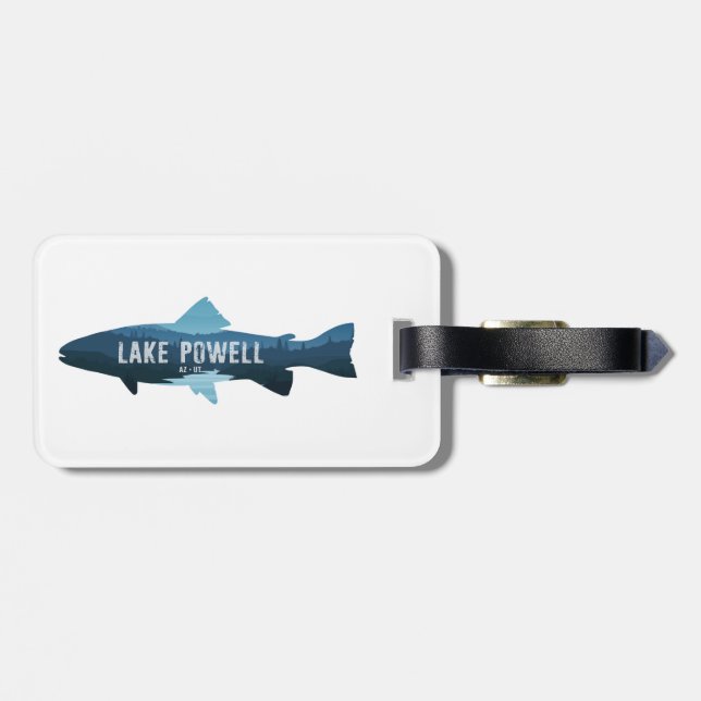 Étiquette À Bagage Lac Powell Arizona Utah Fish (Dos horizontal)