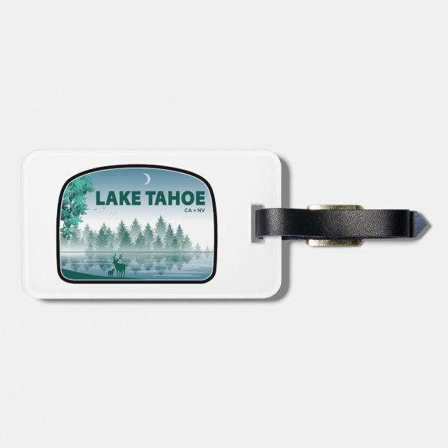 Étiquette À Bagage Lac Tahoe Californie Nevada Deer (Dos horizontal)