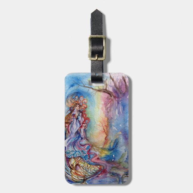 Étiquette À Bagage LADY OF LAKE / Magie et mystère - Parchemin (Devant Vertical)