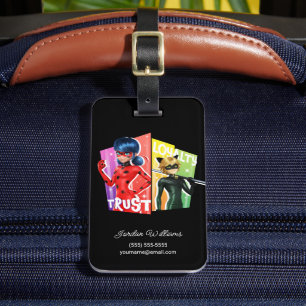 Étiquette À Bagage Ladybug & Cat Noir   Confiance et fidélité
