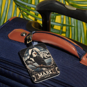 Étiquette À Bagage L'aigle de Mark au clair de lune