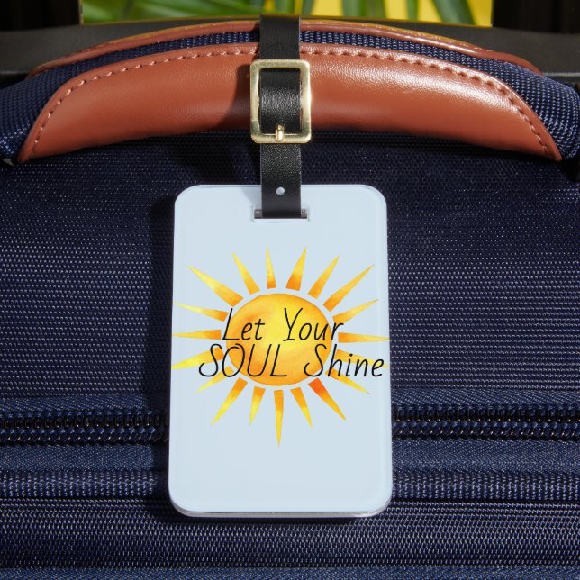 Étiquette À Bagage Laissez Votre Soul Briller Inspirationnel (Insitu Rectoal 2)
