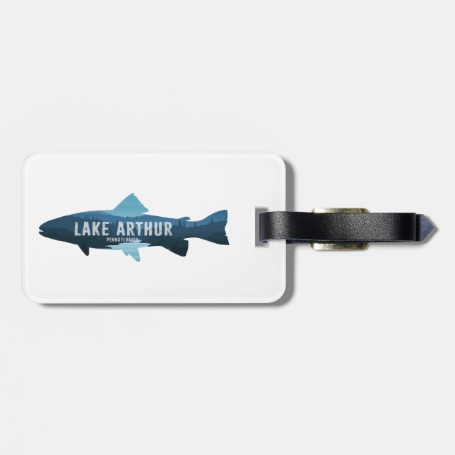 Étiquette À Bagage Lake Arthur Pennsylvania Fish (Dos horizontal)