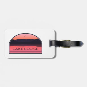 Étiquette À Bagage Lake Louise Parc national Banff Red Sunrise