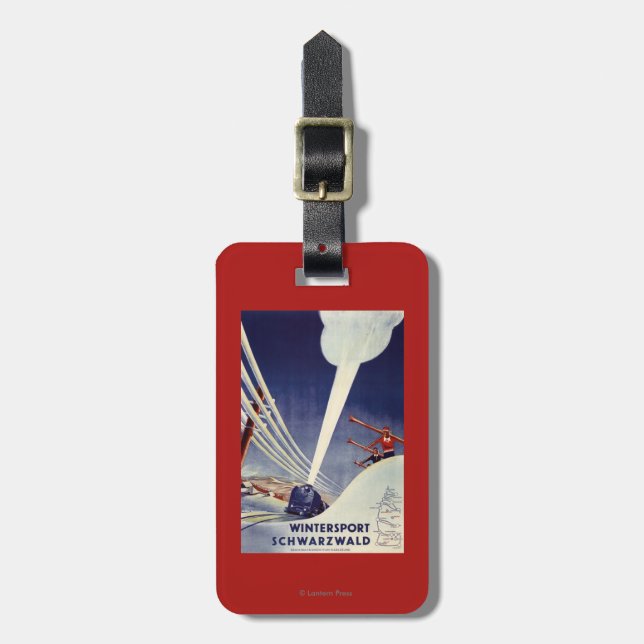 Étiquette À Bagage L'Allemagne - ski dans la forêt noire (Devant Vertical)