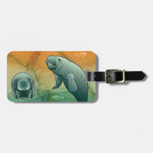 Étiquette À Bagage Lamantin côtier de la Floride