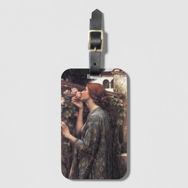 Étiquette À Bagage L'âme du Rose (par John William Waterhouse) (Devant Vertical)