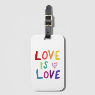 Étiquette À Bagage L'AMOUR EST AMOUR Coloré Cool & Fun RAINBOW