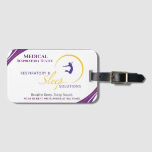 Étiquette À Bagage Lancement de la machine CPAP personnalisée jaune