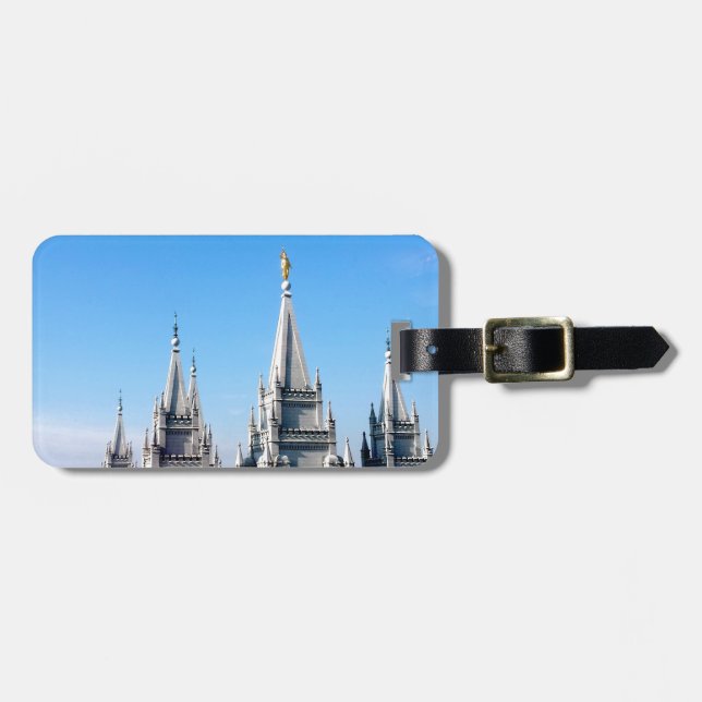 Étiquette À Bagage landes lac sel ville temple angel moroni (Devant horizontal)
