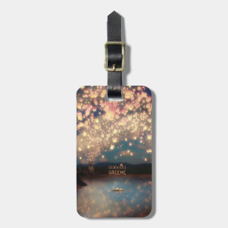 Étiquette À Bagage Lanternes de souhait d'amour