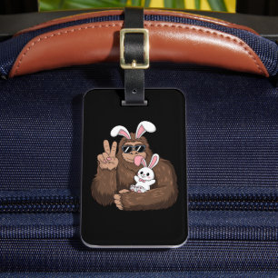 Étiquette À Bagage Lapin Bigfoot Drôle de Jour de Pâques Sasquatch
