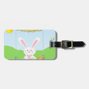 Étiquette À Bagage Lapin de Pâques