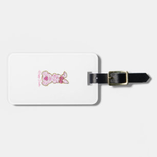 Étiquette À Bagage Lapin de Pâques Joyeux Filles Femmes Rose Floral 