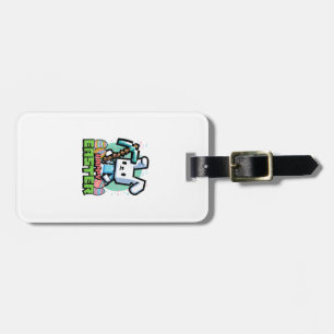 Étiquette À Bagage Lapin de Pâques Joyeux Pixel Game Gaming Gamer Gar