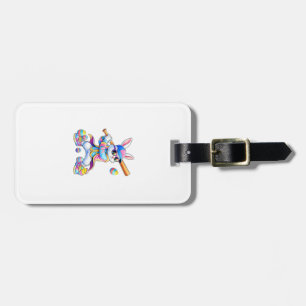Étiquette À Bagage Lapin Tie Dye Drôle Baseball Lapin de Pâques Homme