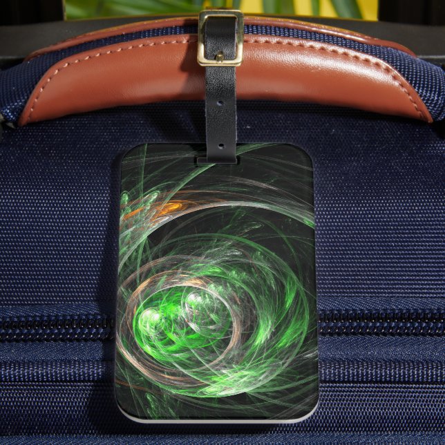 Étiquette À Bagage L'art Abstrait vert du monde entier (Insitu Rectoal 2)