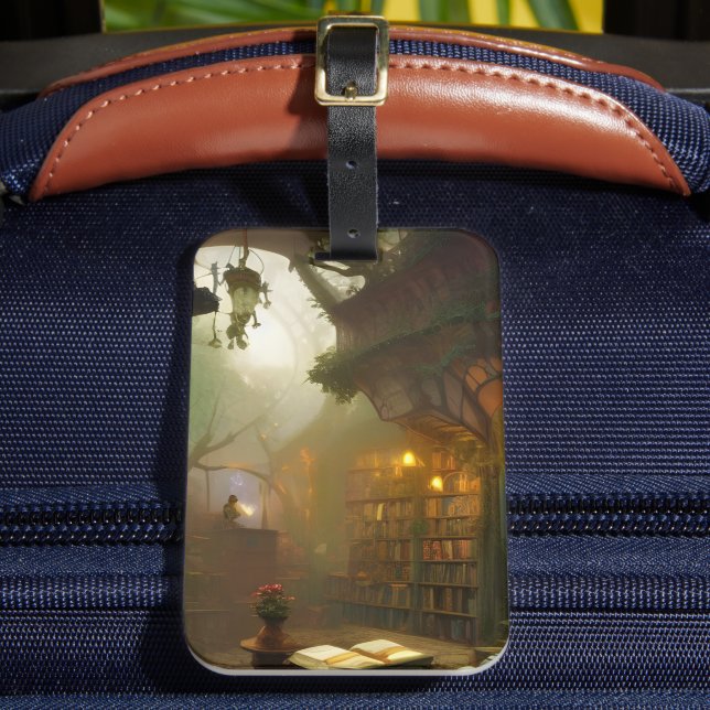 Étiquette À Bagage L'art Imaginaire de la librairie magique (Insitu Rectoal 2)