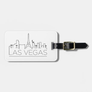 Étiquette À Bagage Las Vegas a stylisé l'horizon