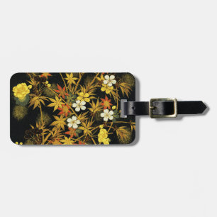 Étiquette À Bagage L'automne japonais laisse l'art classique antique 