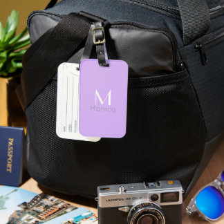 Étiquette À Bagage Lavande Pastel - personnalisé