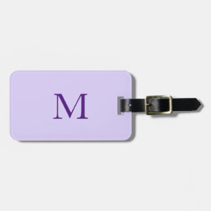 Étiquette À Bagage Lavender Lilac Purple Monogramme Nom initial Cadea