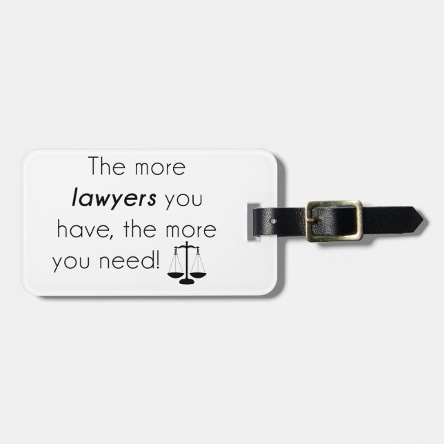 Étiquette À Bagage Lawyer humour (Devant horizontal)