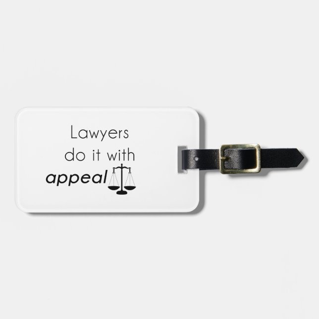 Étiquette À Bagage Lawyers do it with (Devant horizontal)