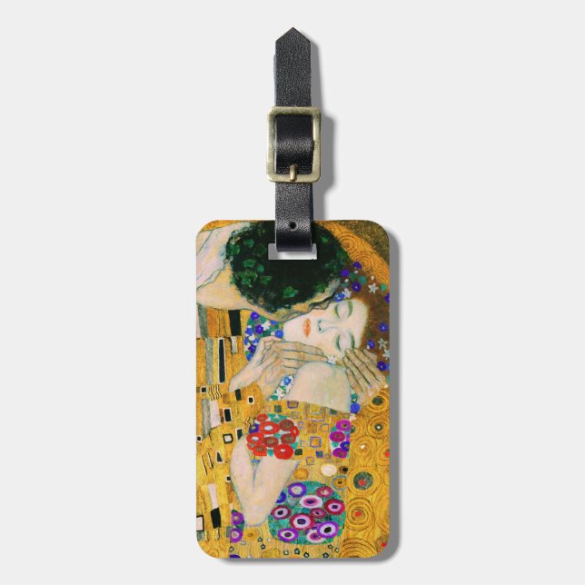 Étiquette À Bagage Le Baiser de Gustav Klimt (Devant Vertical)