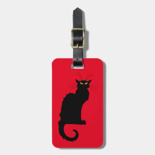 Étiquette À Bagage Le Chat Noir