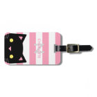 Le chat noir curieux | barre le monogramme de |