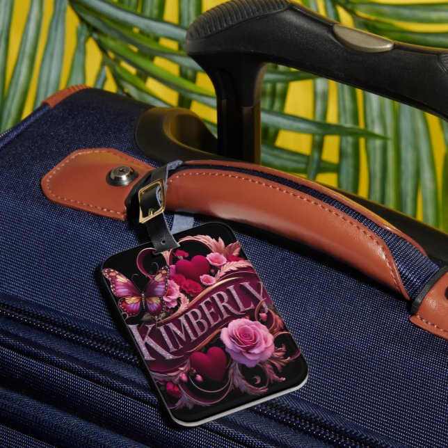 Étiquette À Bagage Le coeur floral de Kimberly (Insitu Rectoal 1)