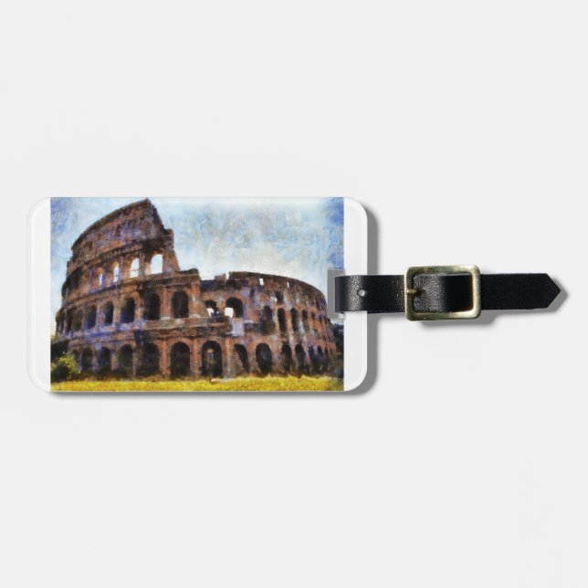Étiquette À Bagage Le Colosseum, Rome, Italie (Devant horizontal)