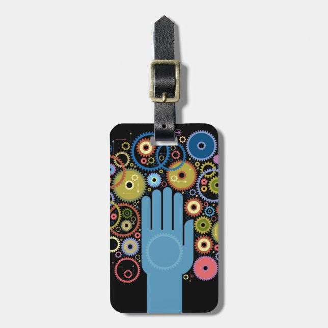 Étiquette À Bagage Le concept du mouvement (Devant Vertical)