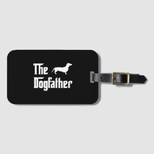 Étiquette À Bagage Le Dogfather Mens Dachshund Amoureux de les chiens