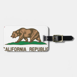 Étiquette À Bagage Le drapeau de l'ours - Drapeau de l'État de Califo