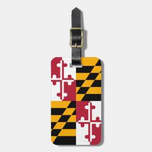 Étiquette À Bagage Le drapeau d'état du Maryland colore l'accent